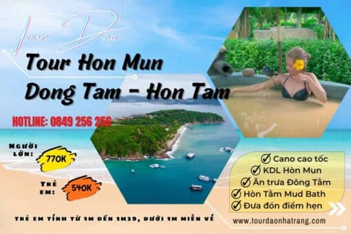 tour 3 đảo hòn mun nha trang