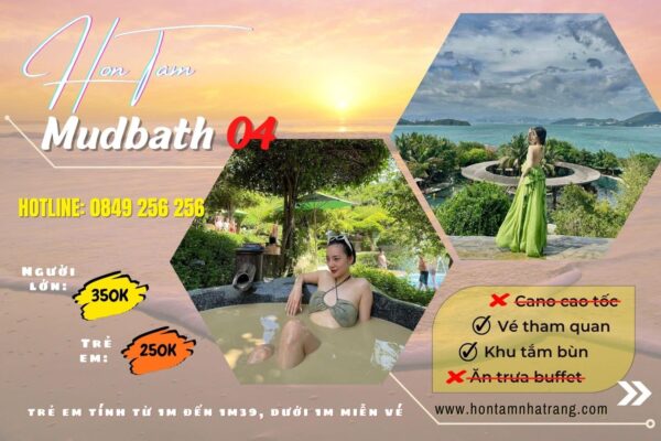 tắm bùn hòn tằm nha trang gói 04