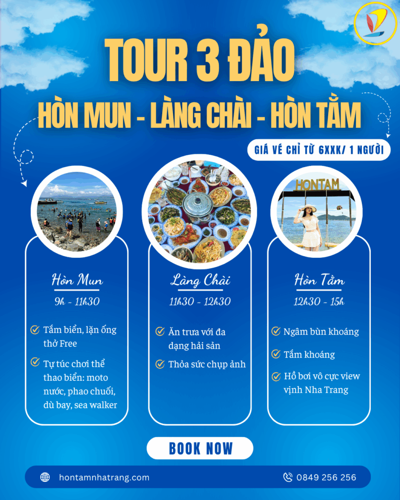 Tour 3 đảo Hòn Mun - Làng Chài - Hòn Tằm cho tết nguyên đán 2026